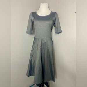 LuLaRoe Nicole Dress Gray/Silver A-Line